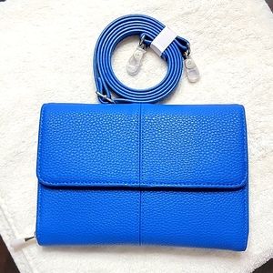 Jewell by Thirty-One Blue Crossbody Wallet